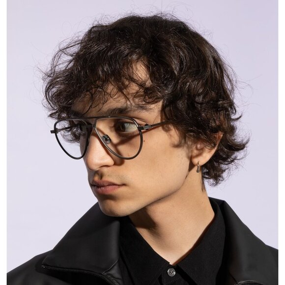 NWT VALENTINO EYEGLASSES AVIATOR UNISEX SILVER EYEWEAR - Picture 3 of 5